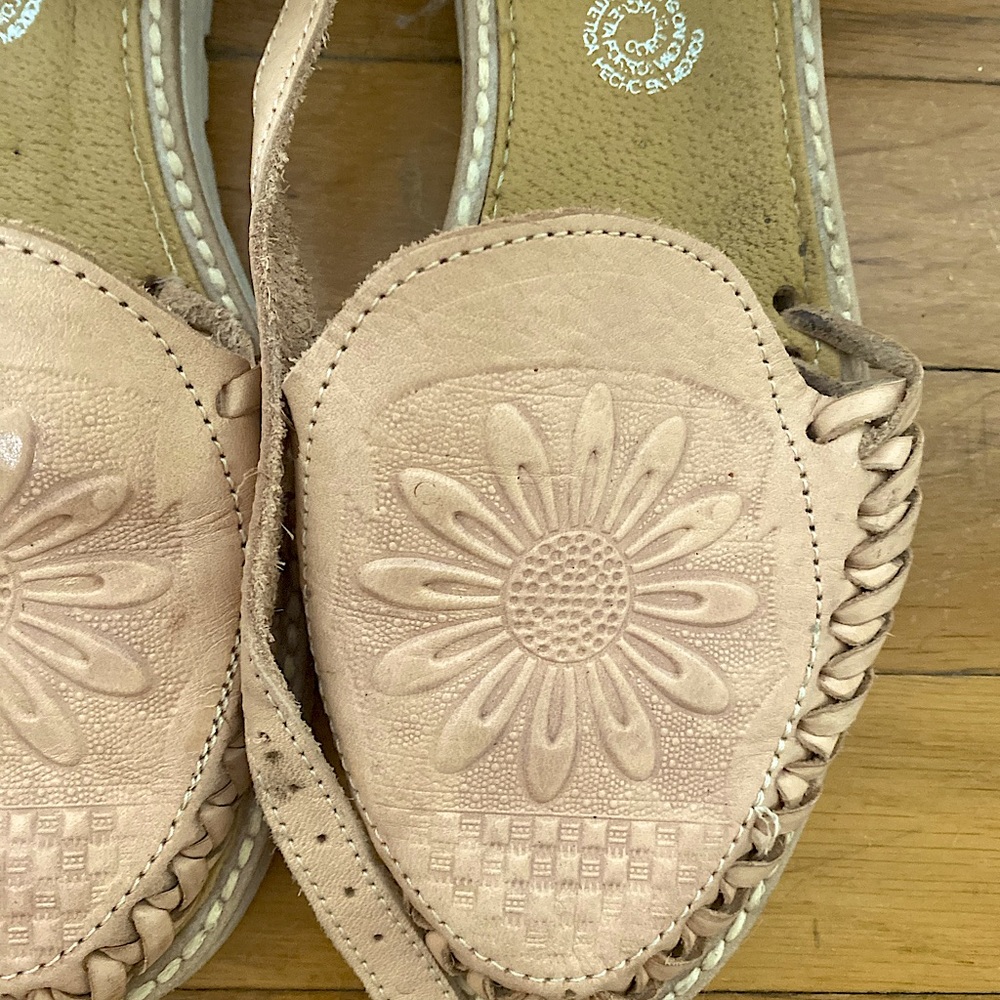 Tan Huarache Sandals.